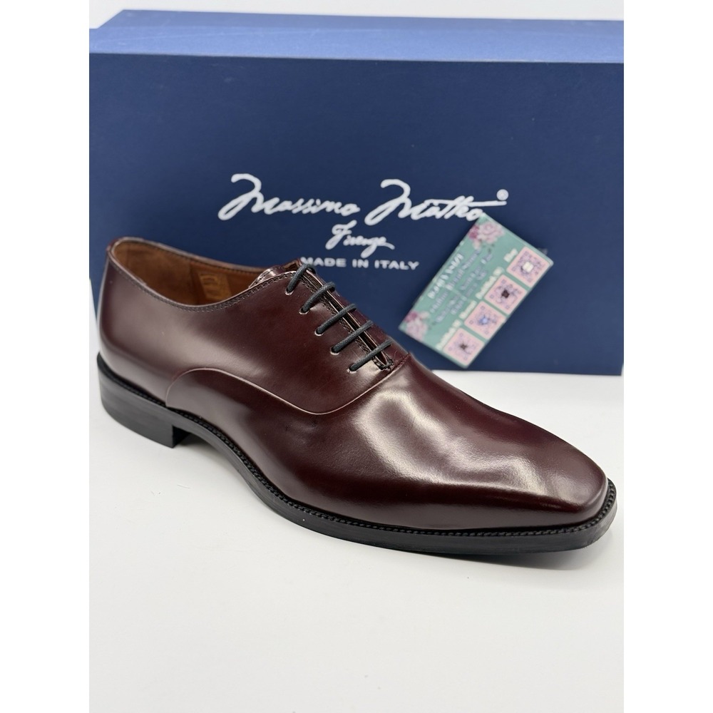 Massimo Matteo Veneto Brown Leather Dress Shoes for Men, Size 11 - New